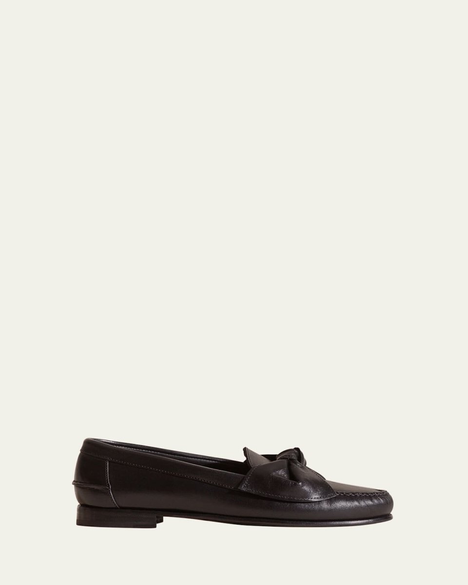 Corbati Bow Leather Loafers